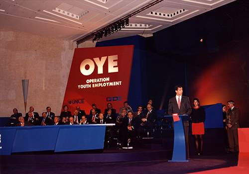 S.A.R. el Príncipe Felipe interviene en la Conferencia Operation Youth Employment