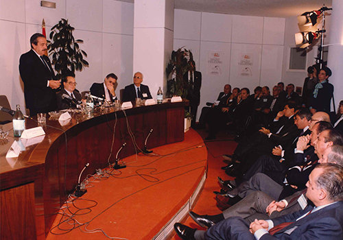Visita del presidente de la República Argentina, Raúl Alfonsín, a CEOE