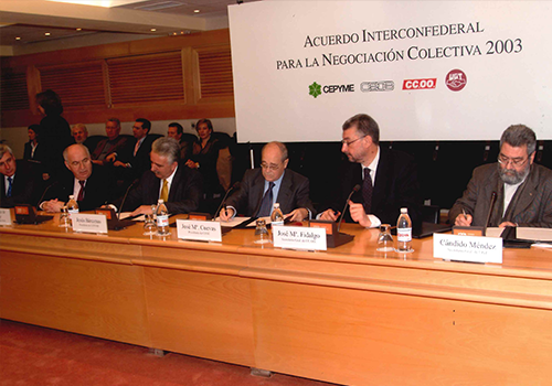 Firma del Acuerdo Interconfederal para la Negociación Colectiva 2003