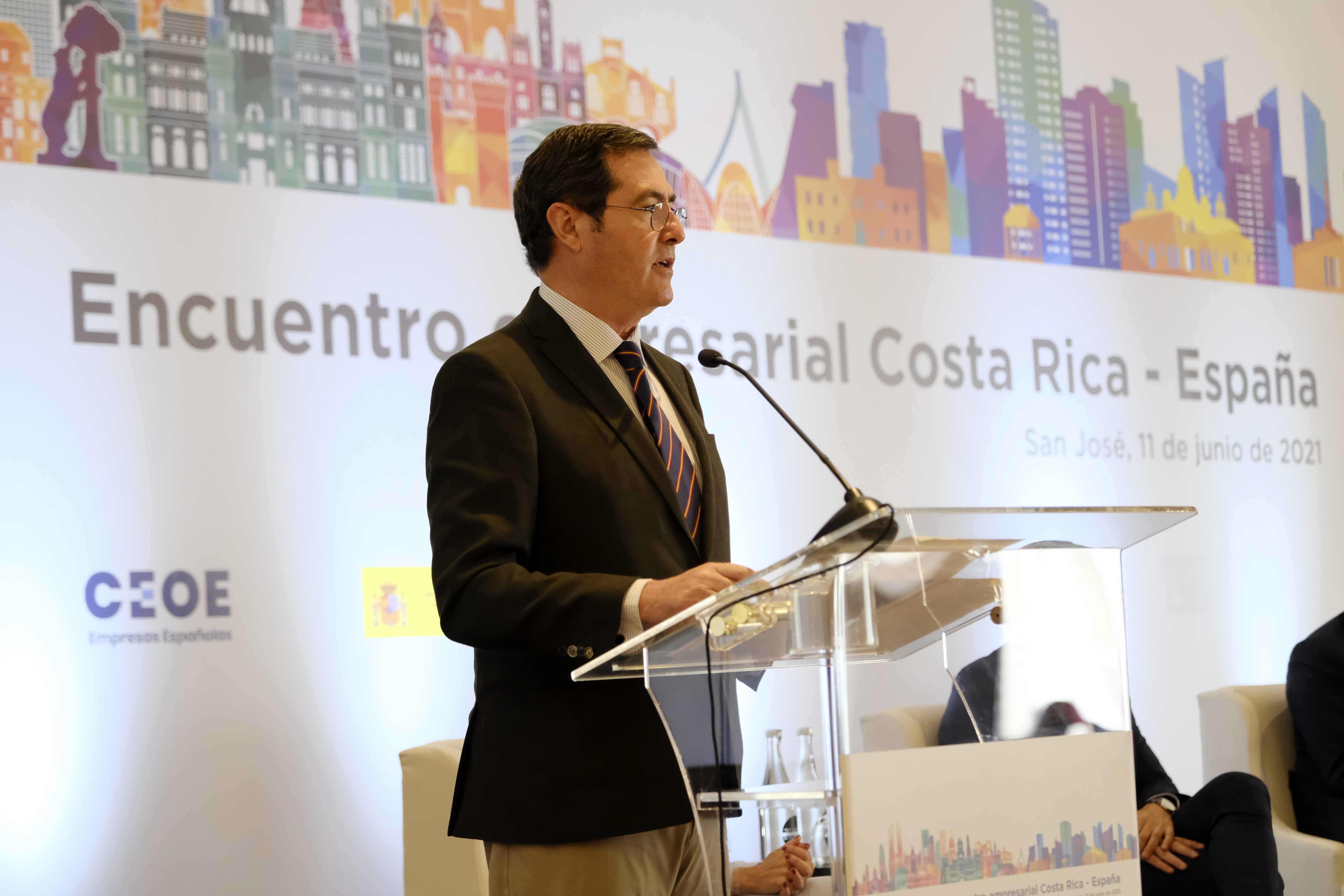 El presidente de CEOE en el Encuentro Empresarial de Costa Rica. 