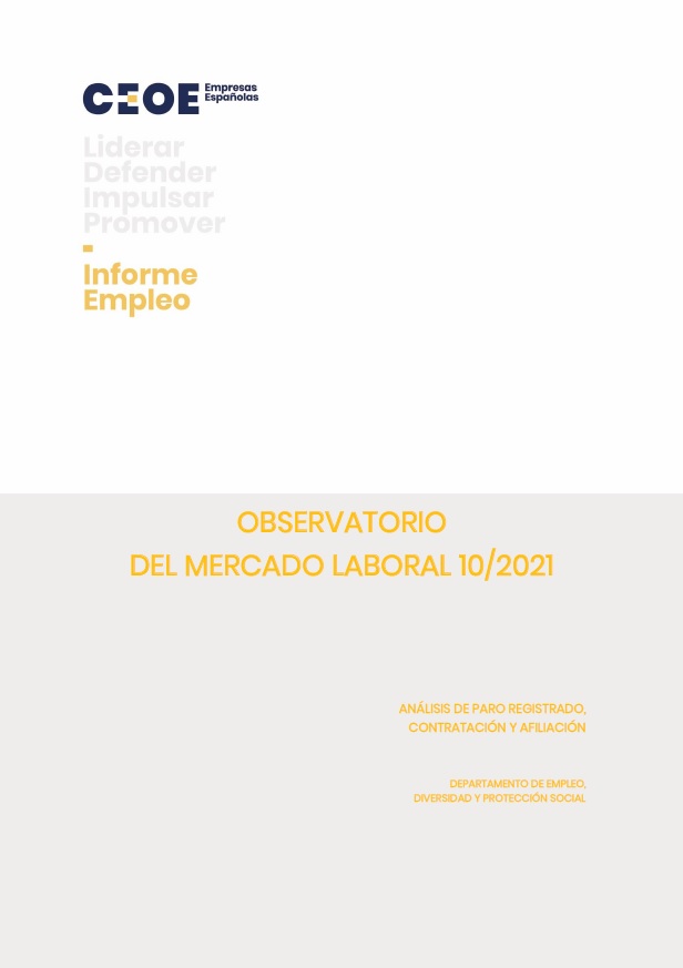 Observatorio del mercado laboral - Octubre 2021