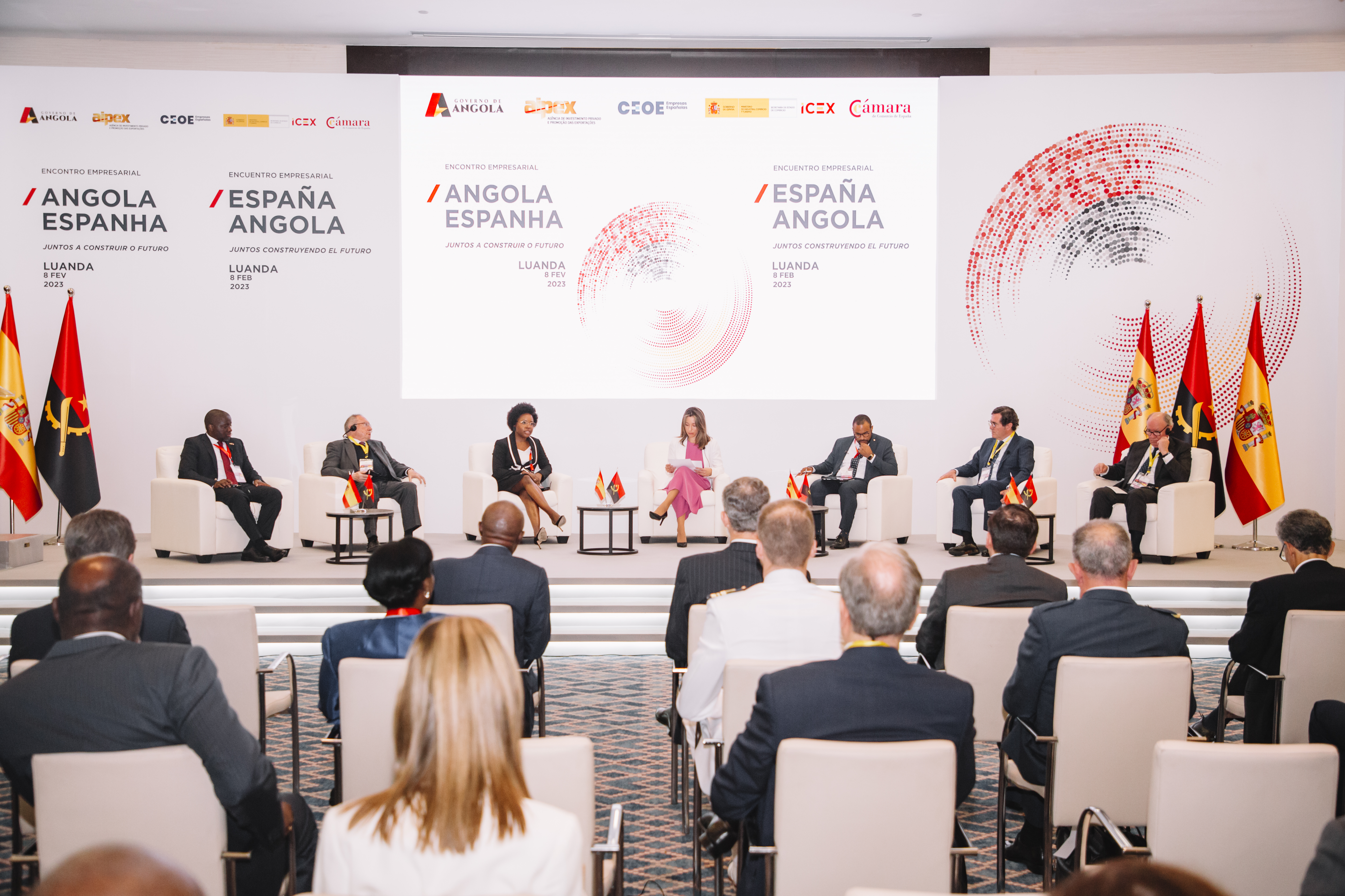 El presidente de CEOE, Antonio Garamendi, en el Encuentro Empresarial España-Angola