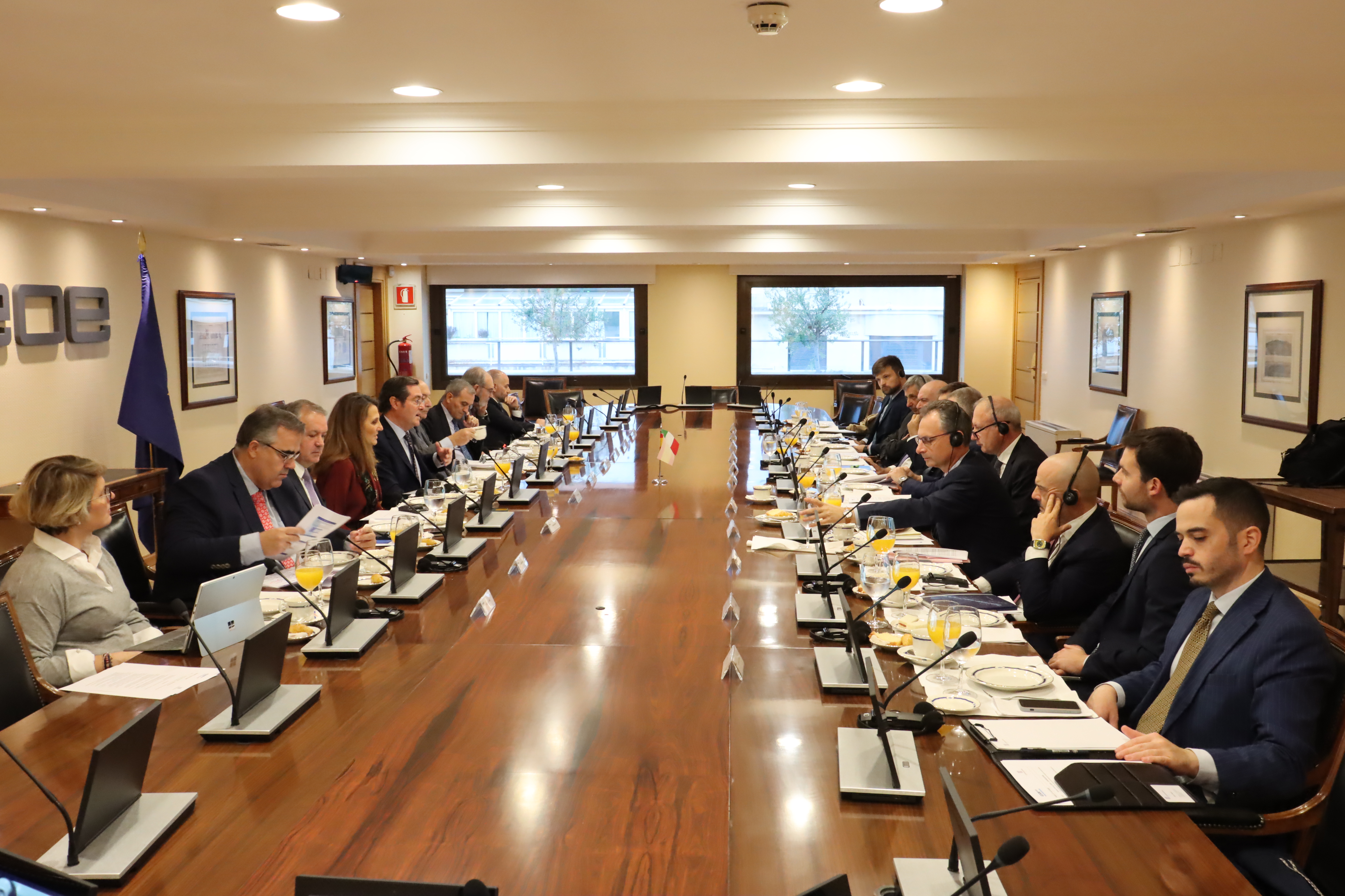 Delegaciones empresariales de CEOE y Confindustria