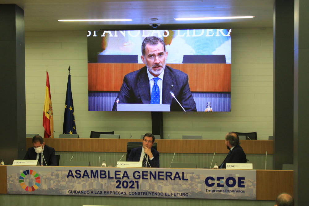 Asamblea General de CEOE 2021, con la participación de S.M. El Rey Don Felipe VI