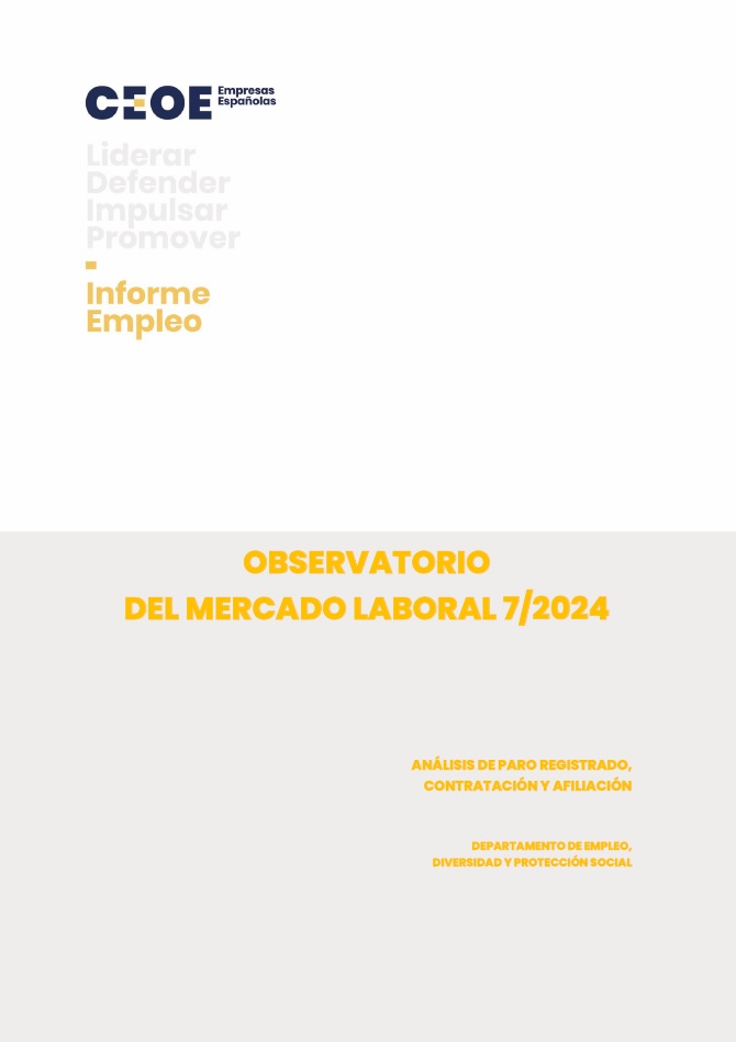 Observatorio del mercado laboral - Julio 2024