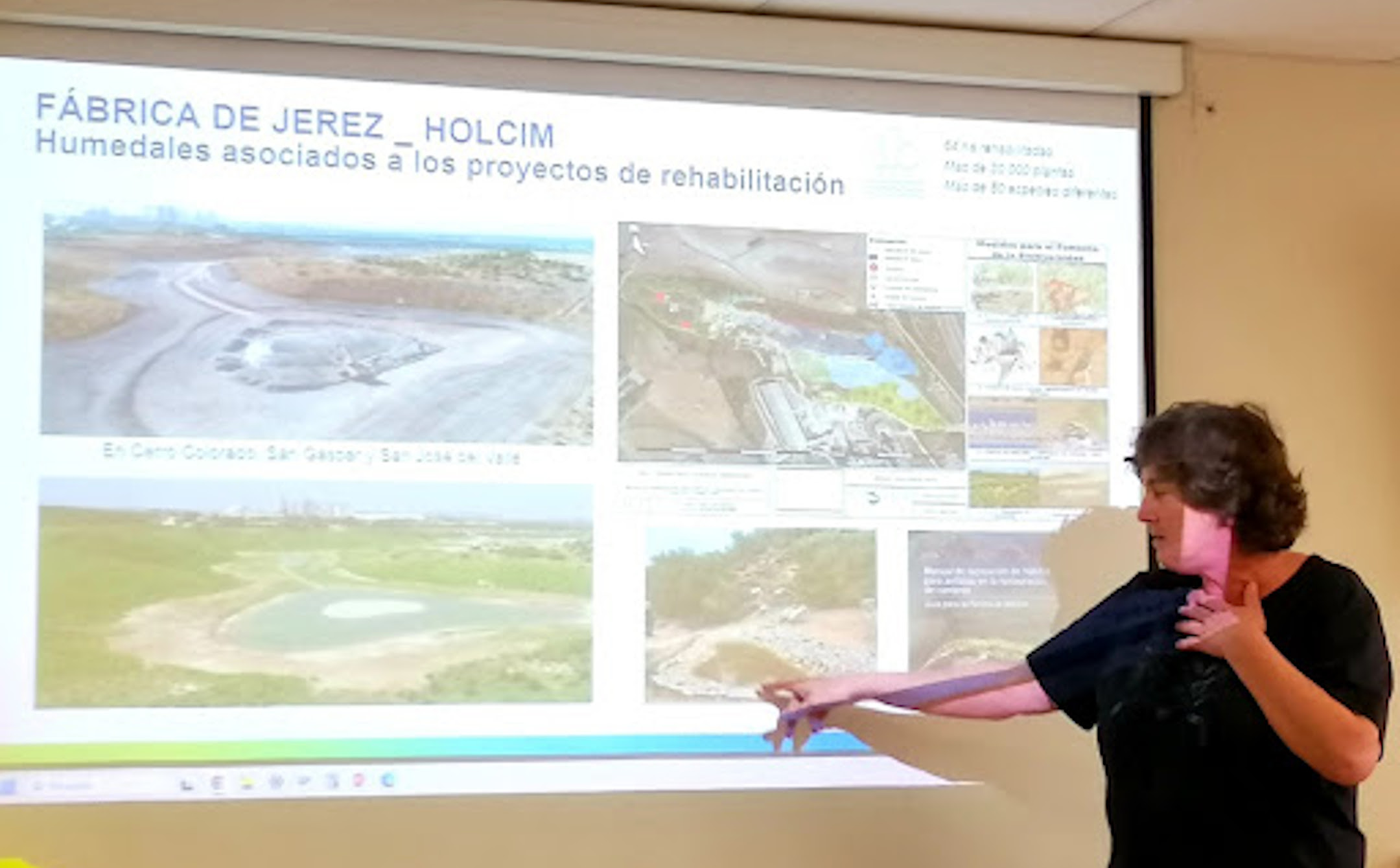 Rehabilitación ecológica de espacios mineros por Holcim en Jerez