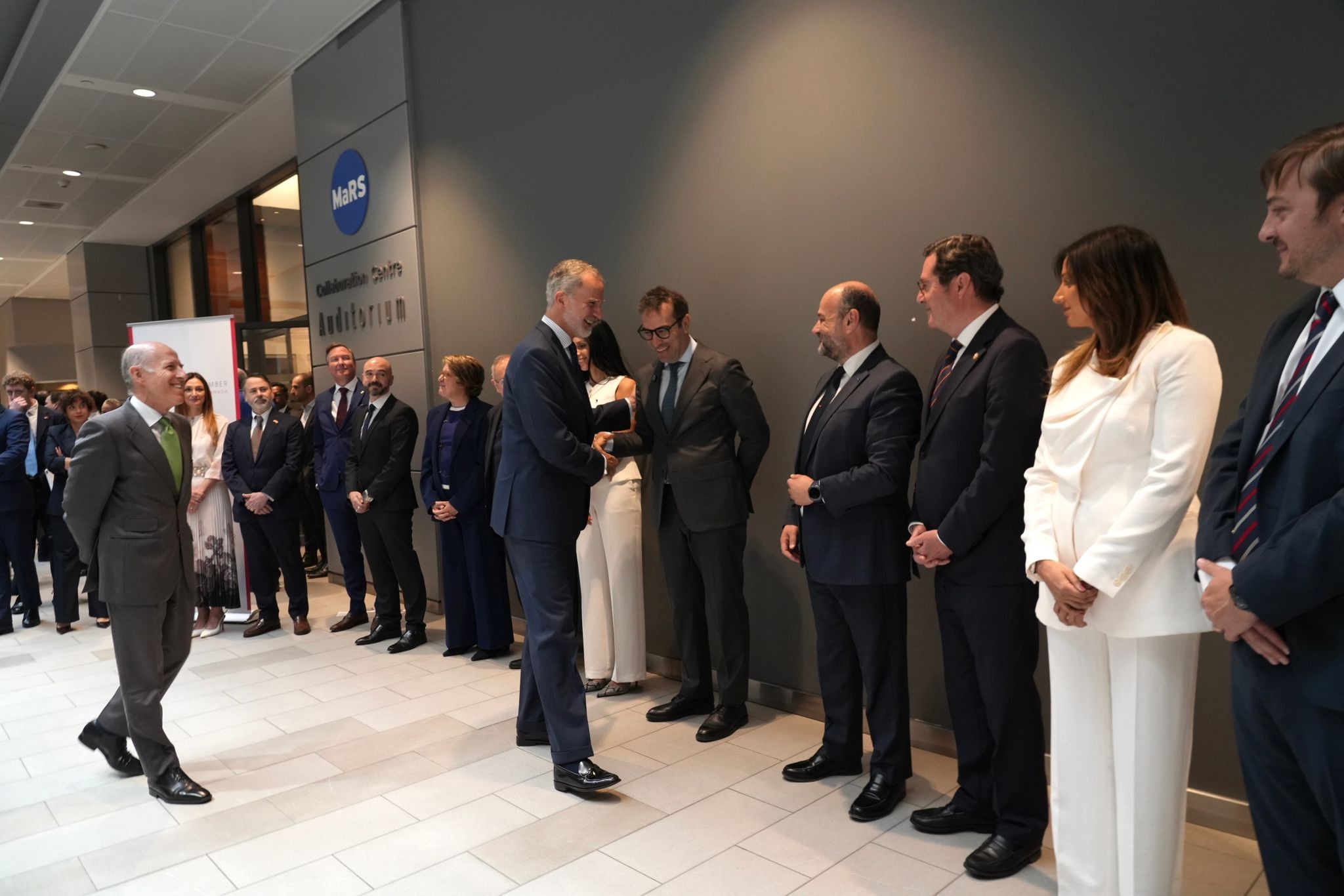 Saludo al Rey Felipe VI en el viaje empresarial a Canadá