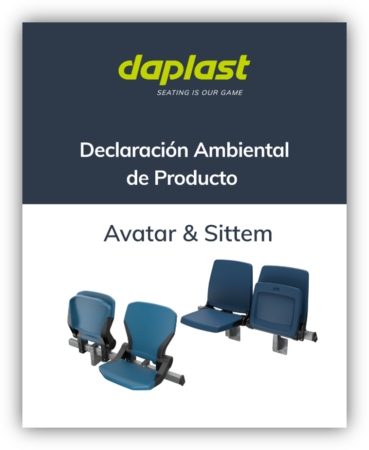 Portada de una Declaración Ambiental de Producto de Daplast para los sistemas de asientos Avatar & Sittem.