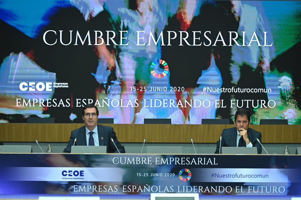 Garamendi y Cuerva en la Cumbre Empresarial CEOE - Junio 2020