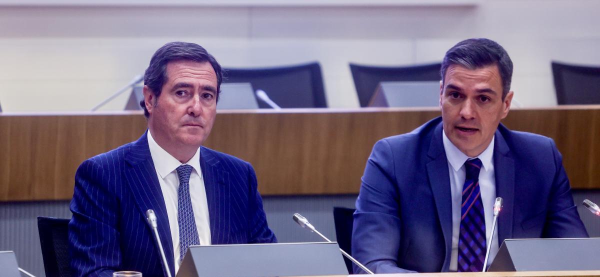 Antonio Garamendi y Pedro Sánchez