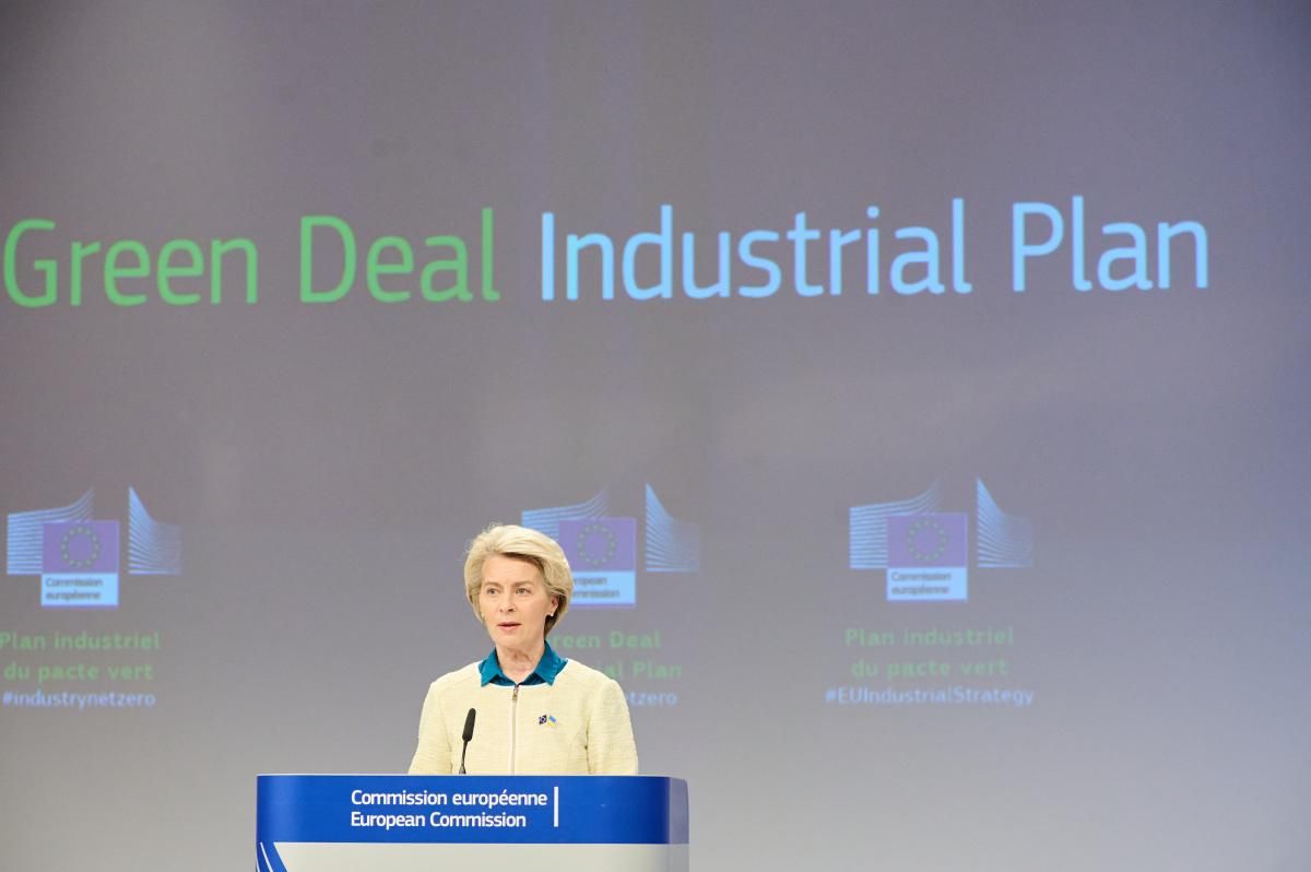 Ursula von der Leyen en la presentación del Plan Industrial Pacto Verde Europeo