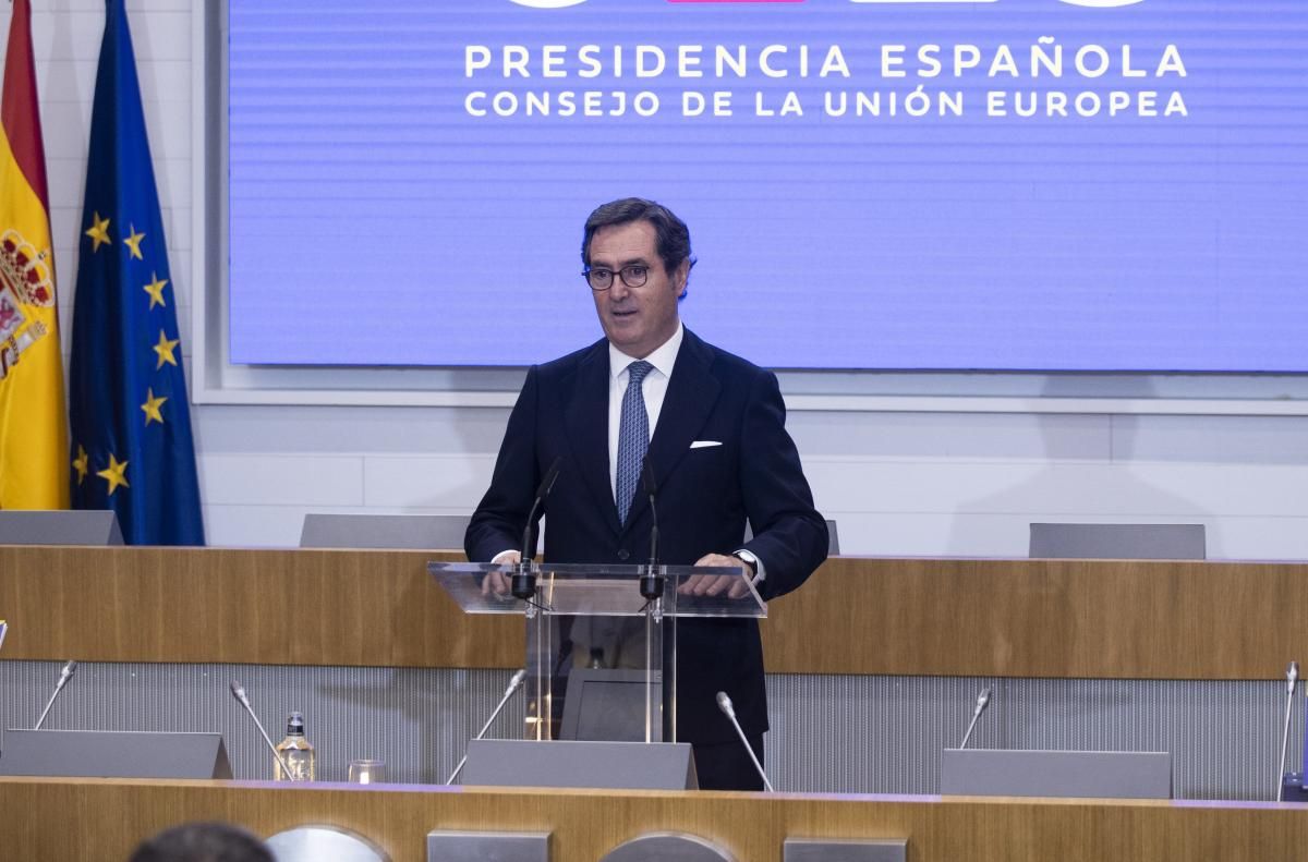 El presidente de CEOE, Antonio Garamendi, en el 'Foro Resilient EU2030'