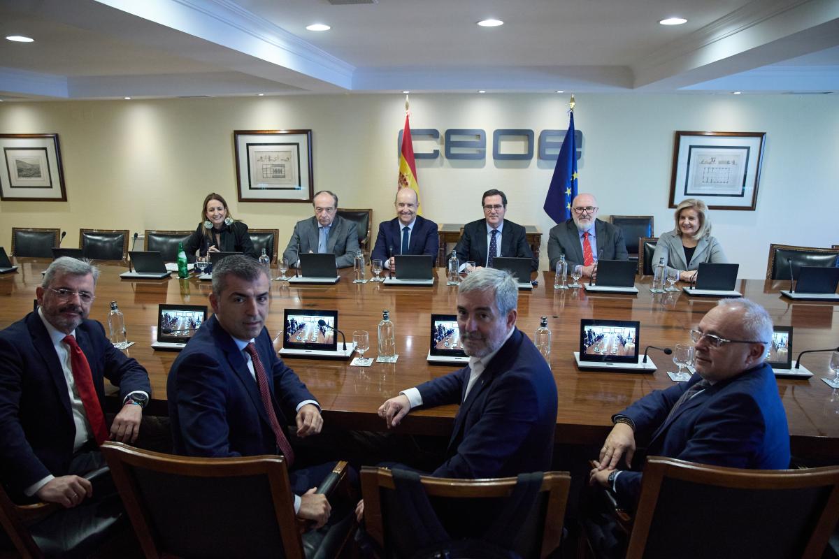 Reunión con el presidente de Canarias