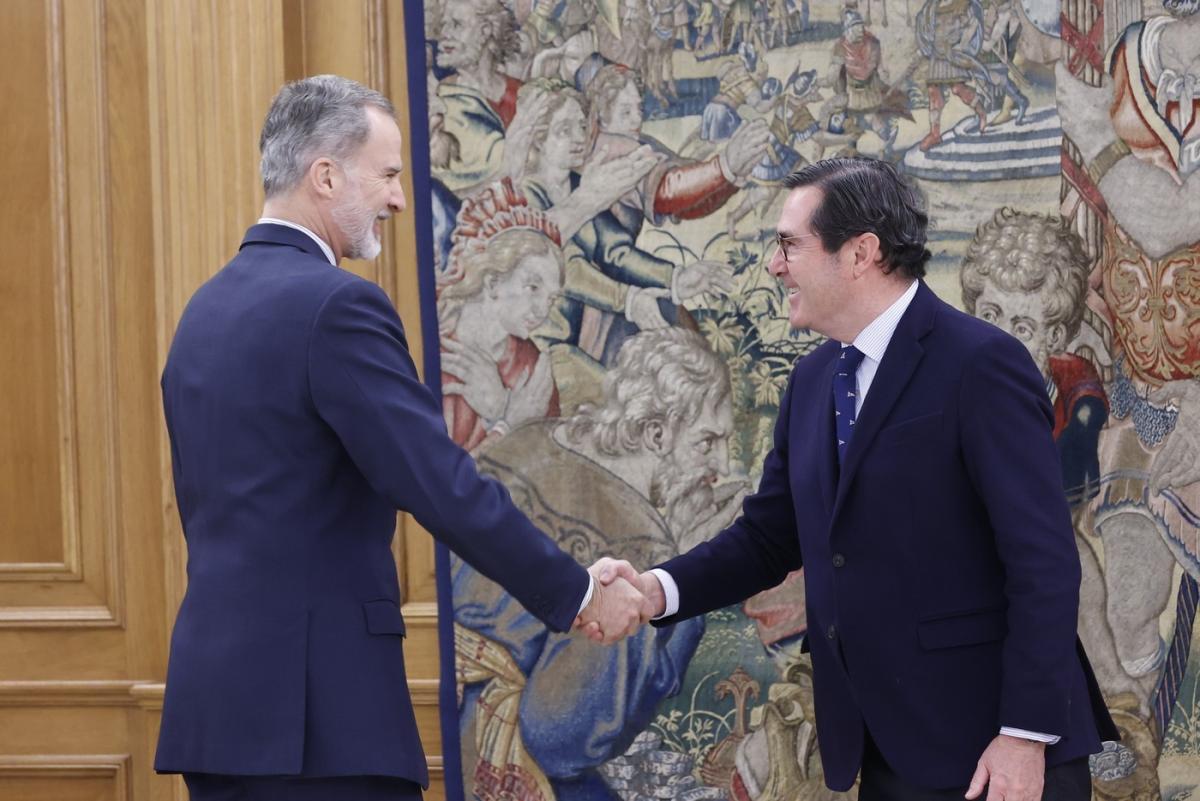 El presidente de CEOE con SM el Rey