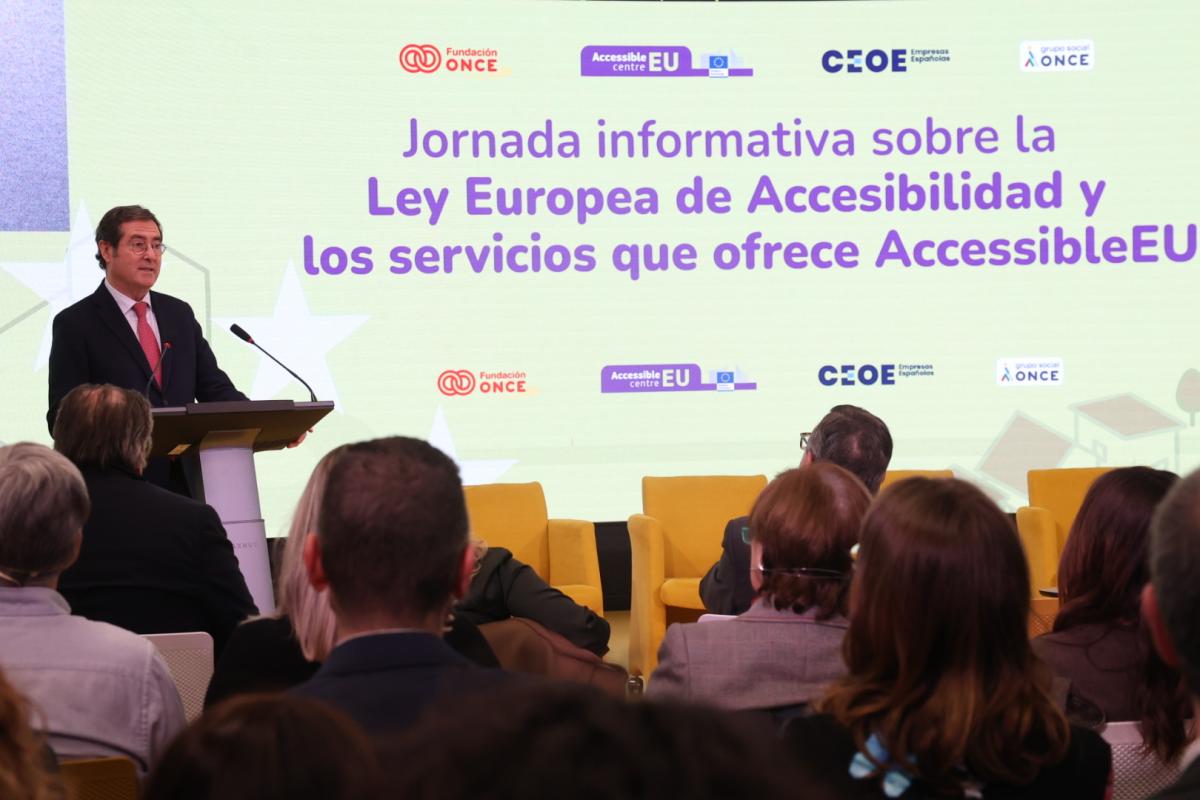 Garamendi en la jornada de accesibilidad de CEOE y Fundación ONCE