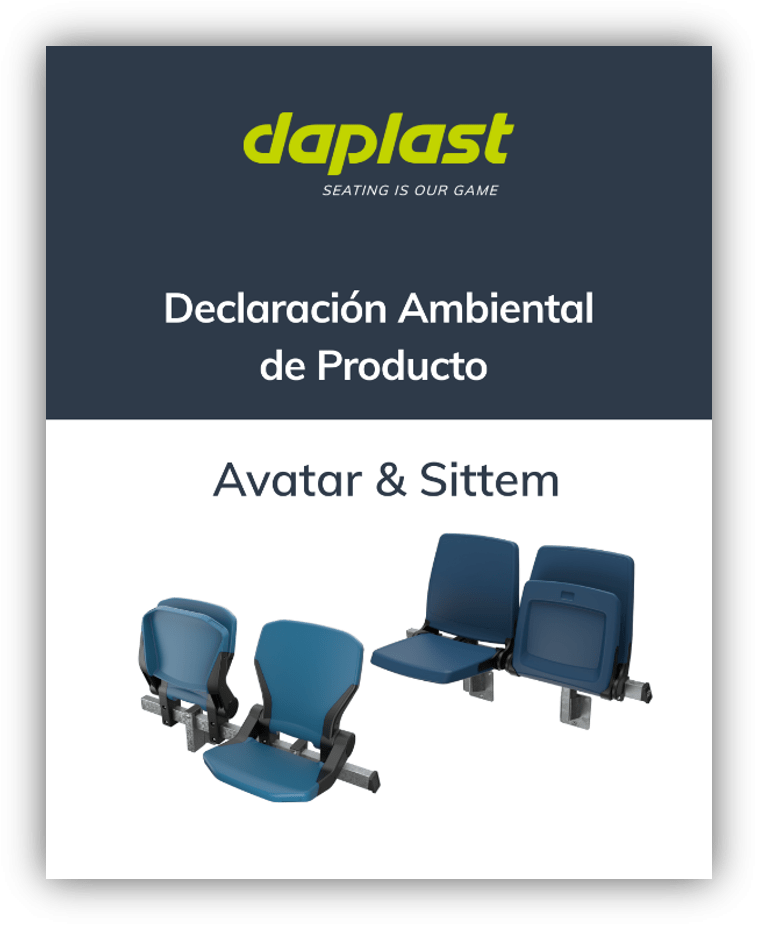 Portada de una Declaración Ambiental de Producto de Daplast para los sistemas de asientos Avatar & Sittem.