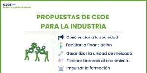 Propuestas de CEOE para la industria