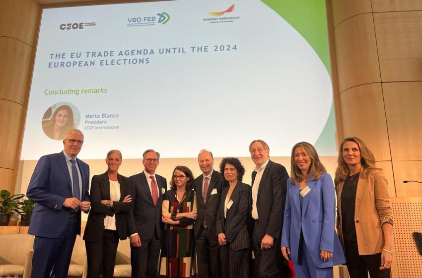 Foto de familia jornada política comercial Bruselas