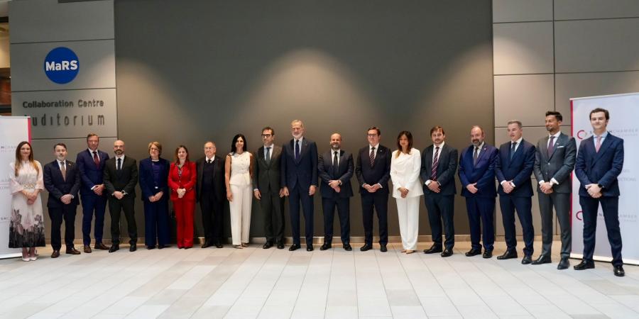 Foto de familia del viaje del Rey y CEOE a Canadá