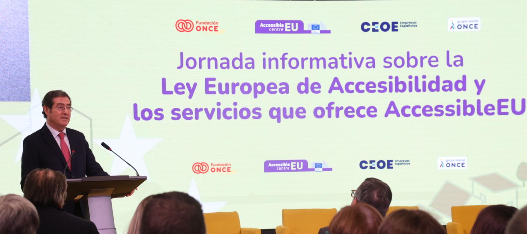 Garamendi en la jornada de accesibilidad de CEOE y Fundación ONCE