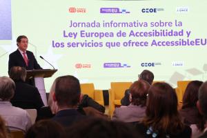 Garamendi en la jornada de accesibilidad de CEOE y Fundación ONCE