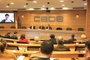 Jacobo Ramos, Daniel Massó, Narciso Casado y Fernando Treviño durante la jornada celebrada en CEOE el marco del Ciclo de Conferencias en Clave Iberoamericana