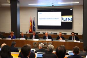 Un momento de la primera reunión de la Comisión Seguridad y Defensa CEOE