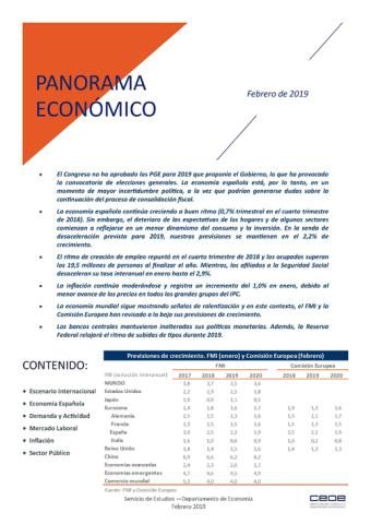 Panorama económico - Febrero 2019