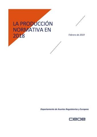 La producción normativa en 2018