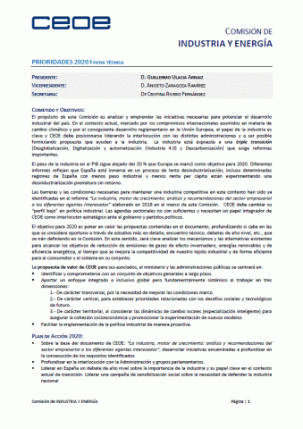  Comisión de Industria y Energía