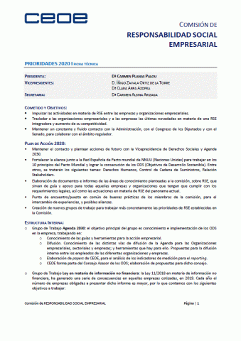 Comisión de Responsabilidad Social Empresarial