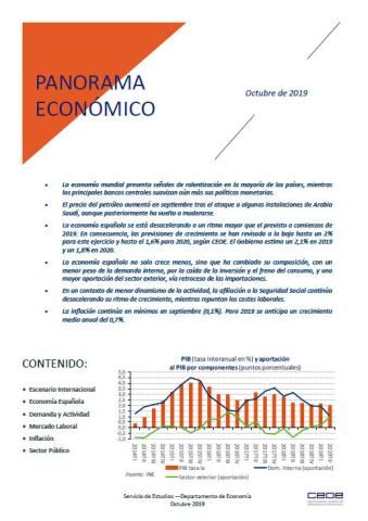 Panorama económico - Octubre 2019