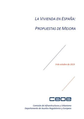 La vivienda en España : propuestas de mejora