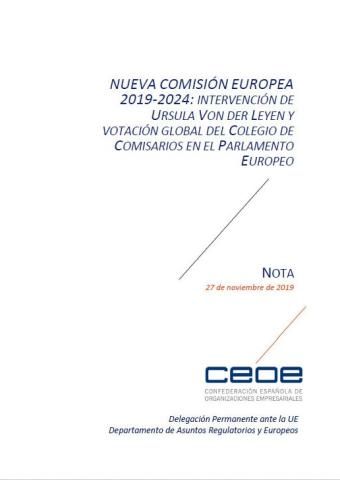 Nueva Comisión Europea 2019-2024