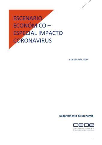 Escenario económico: especial impacto coronavirus (8 de abril 2020)