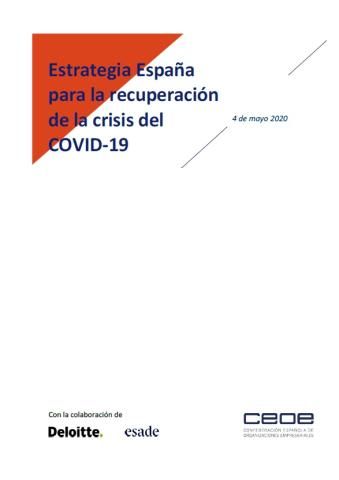 Estrategia España para la recuperación de la crisis del COVID-19