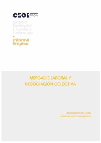 Mercado laboral y negociación colectiva