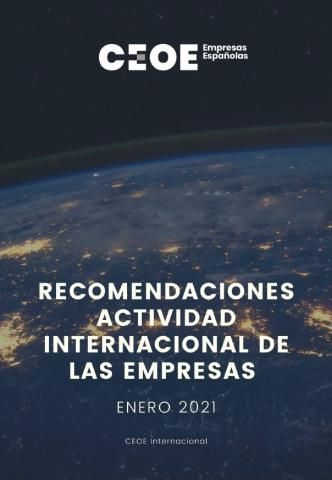 Recomendaciones actividad internacional de las empresas - Enero 2021