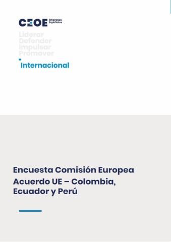 Encuesta de la Comisión Europea Acuerdo UE Colombia, Ecuador y Perú