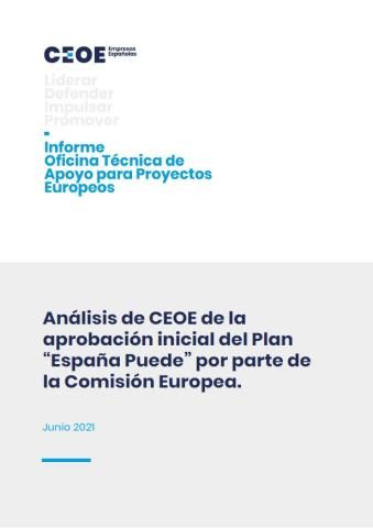 Análisis de CEOE de la aprobación inicial del Plan "España Puede" por parte de la Comisión Europea