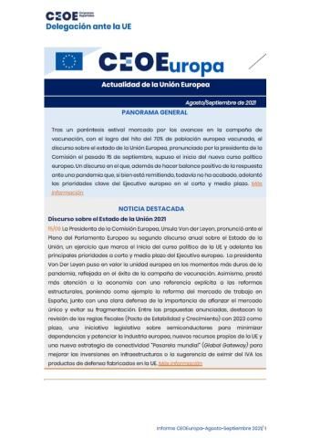 CEOE Europa - Agosto/Septiembre 2021
