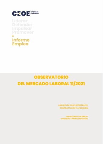 Observatorio del mercado laboral - Noviembre 2021