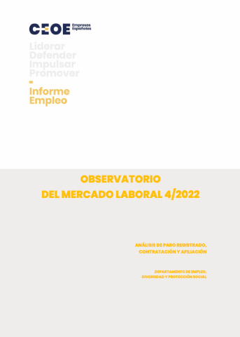 Observatorio del mercado laboral - Abril 2022