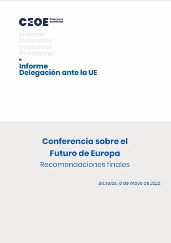 Conferencia sobre el futuro de Europa : recomendaciones finales