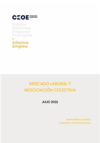 Mercado laboral y negociación colectiva - Julio 2022