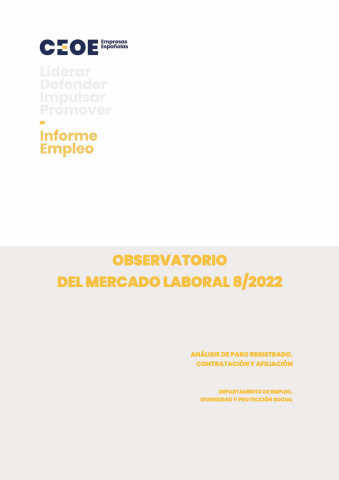 Observatorio laboral agosto 2022