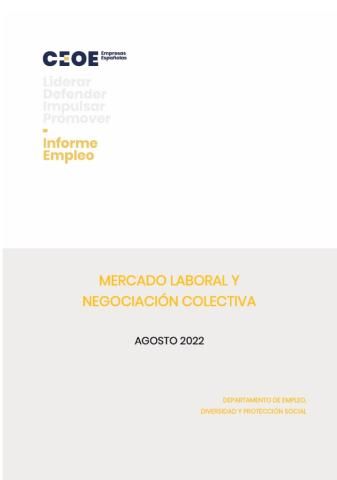 Mercado laboral y negociación colectiva - Agosto 2022