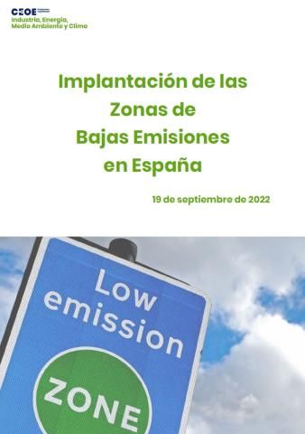 Implantación de las Zonas de Bajas Emisiones en España|CEOE