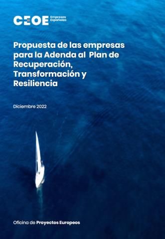 Propuesta de las empresas para la Adenda al Plan de Recuperación, Transformación y Resiliencia
