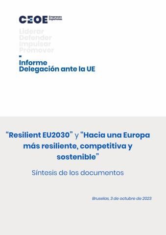 "Resilient EU2030" y "Hacia una Europa más resiliente, competitiva y sostenible" - Síntesis de los documentos